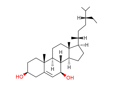 Molecular Structure of 15140-59-7 (Stigmast-5-ene-3,7-diol,(3b,7b)-)