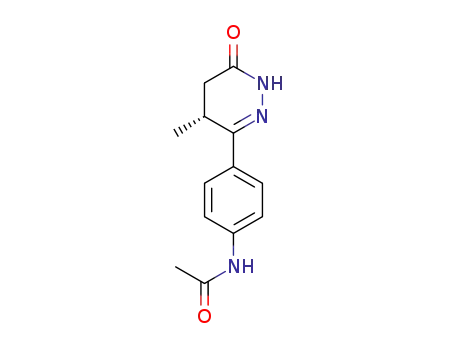 Molecular Structure of 139052-02-1 (Acetamide,
N-[4-(1,4,5,6-tetrahydro-4-methyl-6-oxo-3-pyridazinyl)phenyl]-, (R)-)