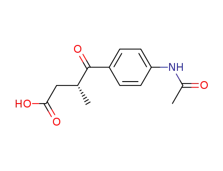 Molecular Structure of 139052-00-9 ((R)-4-(4-Acetylamino-phenyl)-3-methyl-4-oxo-butyric acid)