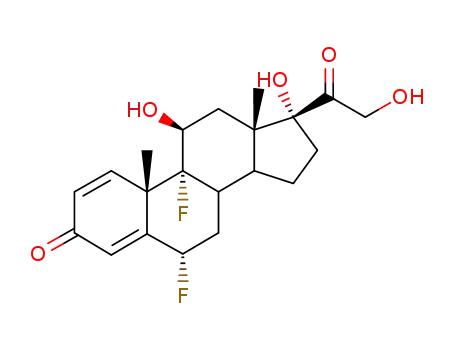 Molecular Structure of 60864-55-3 (6beta,9-difluoro-11beta,17,21-trihydroxypregna-1,4-diene-3,20-dione)
