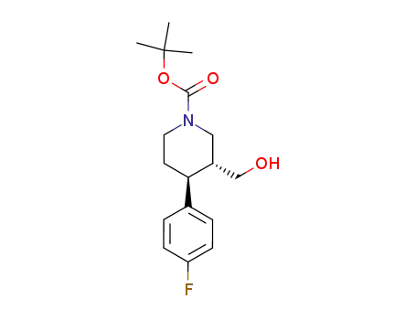 1-Piperidinecarboxylic acid, 4-(4-fluorophenyl)-3-(hydroxymethyl)-,
1,1-dimethylethyl ester, (3R,4S)-
