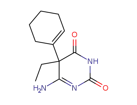 Molecular Structure of 6297-72-9 (6-amino-5-(cyclohex-1-en-1-yl)-5-ethylpyrimidine-2,4(3H,5H)-dione)