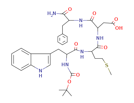 Alaninamide,N-carboxy-D-tryptophyl-D-methionyl-D-aspartylphenyl-, N-tert-butyl ester, D-(7CI,8CI)