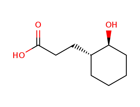 Molecular Structure of 19835-72-4 (3-(2trans-Hydroxy-cyclohexyl)-propionsaeure)