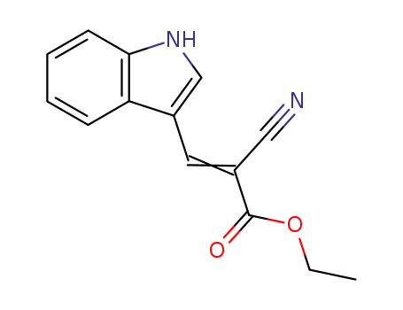 2-Propenoic acid,2-cyano-3-(1H-indol-3-yl)-, ethyl ester cas  6286-56-2