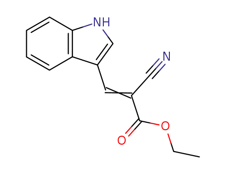 Molecular Structure of 6286-56-2 (ethyl 2-cyano-3-(1H-indol-3-yl)acrylate)