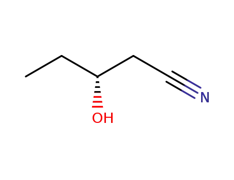 Molecular Structure of 198561-27-2 (Pentanenitrile, 3-hydroxy-, (3R)-)