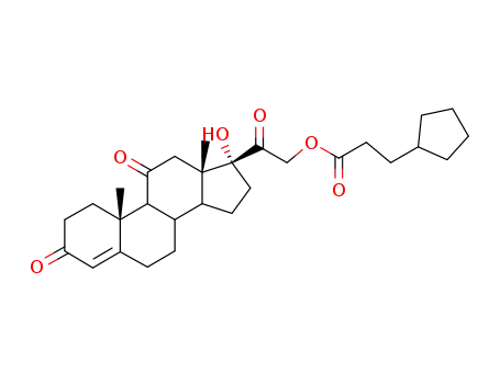 Molecular Structure of 509-00-2 (17,20-dihydroxypregn-4-ene-3,11,20-trione 20-(3-cyclopentylpropionate))