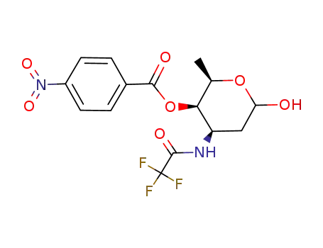Molecular Structure of 76753-25-8 (2,3,6-tridesoxy-4-O-p-nitrobenzoyl-3-trifluoroacetamido-D-lyxo-hexopyranose)