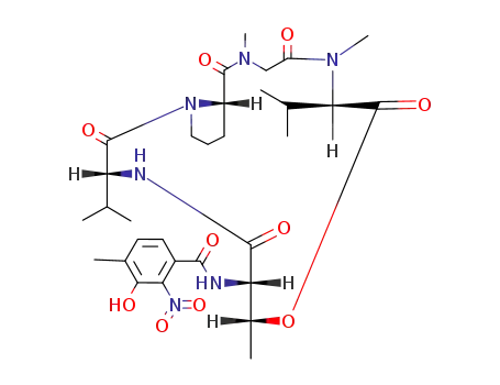 (3-hydroxy-4-methyl-2-nitrobenzoyl)-L-threonyl-D-valyl-L-prolyl-sarcosyl-N-methyl-L-valine lactone