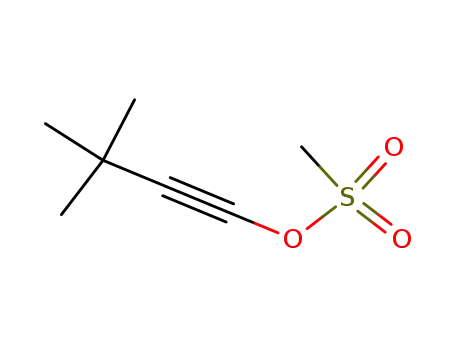 Molecular Structure of 105639-61-0 (1-Butyn-1-ol, 3,3-dimethyl-, methanesulfonate)