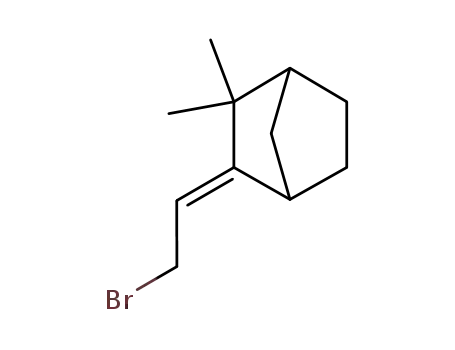 Molecular Structure of 90275-76-6 (Bicyclo[2.2.1]heptane, 3-(2-bromoethylidene)-2,2-dimethyl-, (E)-)