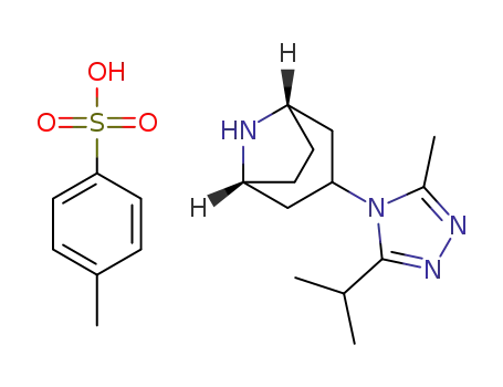 Molecular Structure of 1545932-86-2 (3-(3-isopropyl-5-methyl-4H-1,2,4-triazol-4-yl)-exo-8-azabicyclo[3.2.1]octane p-toluenesulfonic acid salt)