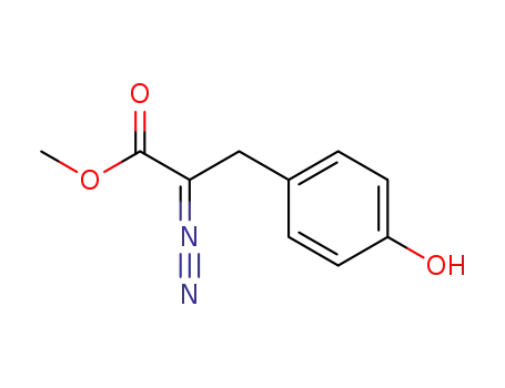 Molecular Structure of 35047-20-2 (2-diazo-3-(4-hydroxyphenyl)propanoic acid methyl ester)