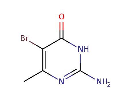 Molecular Structure of 6307-35-3 (2-AMINO-5-BROMO-4-HYDROXY-6-METHYLPYRIMIDINE)