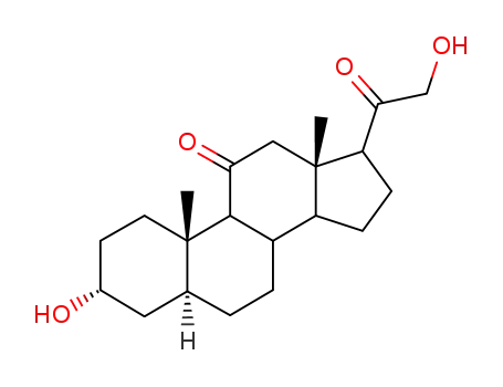 Molecular Structure of 566-02-9 (allopregnane-3beta,21-diol-11,20-dione)