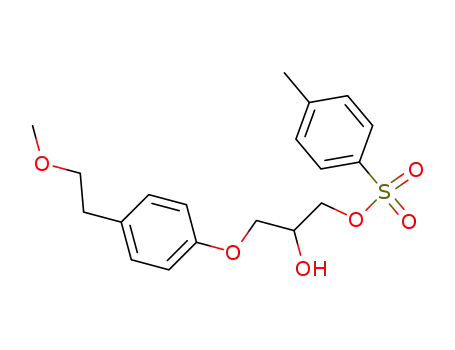 Molecular Structure of 74254-83-4 (Toluene-4-sulfonic acid 2-hydroxy-3-[4-(2-methoxy-ethyl)-phenoxy]-propyl ester)