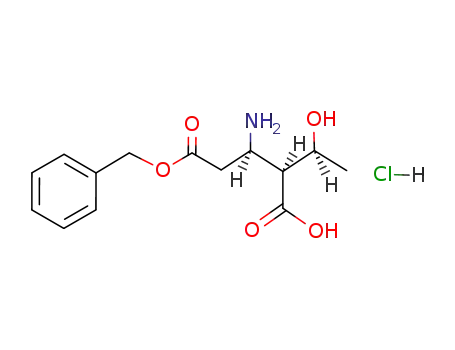 Molecular Structure of 77120-95-7 ((2S,3R)-3-Amino-2-((S)-1-hydroxy-ethyl)-pentanedioic acid 5-benzyl ester; hydrochloride)