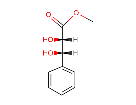 Molecular Structure of 65870-46-4 ((2R,3S)-2,3-DIHYDROXY-3-PHENYLPROPIONIC ACID METHYL ESTER)