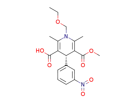 3,5-Pyridinedicarboxylic acid,
1-(ethoxymethyl)-1,4-dihydro-2,6-dimethyl-4-(3-nitrophenyl)-,
monomethyl ester, (R)-