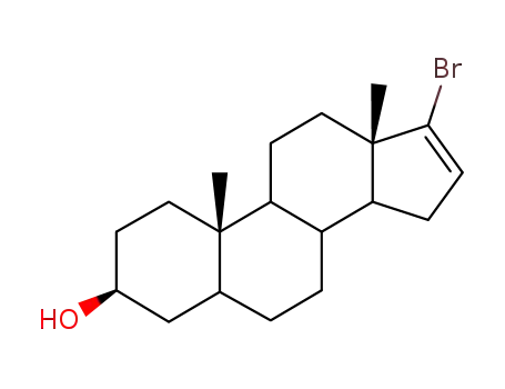 Molecular Structure of 94438-53-6 (17-bromo-3β-hydroxy-5α-androstan-16-ene)