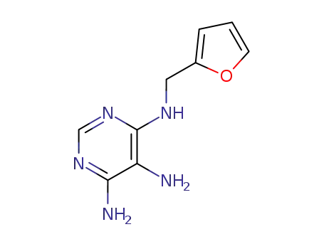 Molecular Structure of 102236-06-6 (<i>N</i><sup>4</sup>-furfuryl-pyrimidine-4,5,6-triyltriamine)