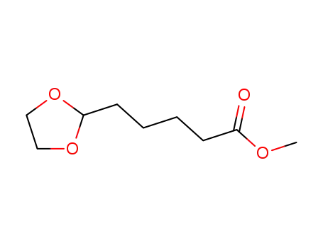 Molecular Structure of 15138-56-4 (1,3-Dioxolane-2-pentanoic acid, methyl ester)