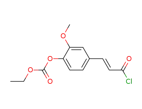 Carbonic acid, 4-(3-chloro-3-oxo-1-propenyl)-2-methoxyphenyl ethyl
ester, (E)-