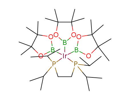 Molecular Structure of 1196109-24-6 ((dippe)Ir(Bpin)3)