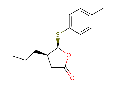 Molecular Structure of 123975-96-2 (cis-4-propyl-5-p-tolylthio-4,5-dihydrofuran-2(3H)-one)