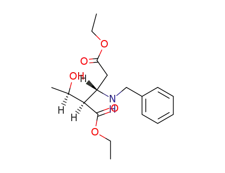 Molecular Structure of 77120-92-4 ((2R,3S)-3-Benzylamino-2-((R)-1-hydroxy-ethyl)-pentanedioic acid diethyl ester)