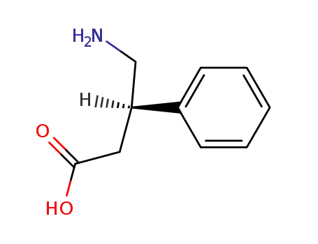 Molecular Structure of 62596-63-8 ((S)-4-Amino-3-phenylbutanoic acid)
