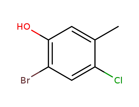 Molecular Structure of 112135-31-6 (Phenol, 2-bromo-4-chloro-5-methyl-)