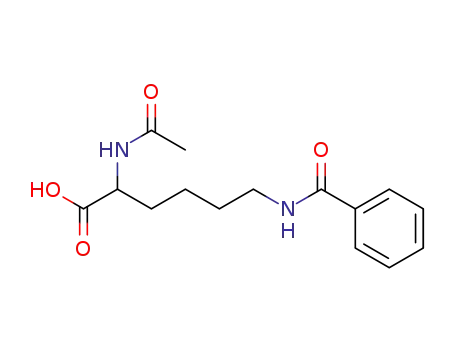 Molecular Structure of 3066-80-6 (<i>N</i><sup>2</sup>-acetyl-<i>N</i><sup>6</sup>-benzoyl-DL-lysine)