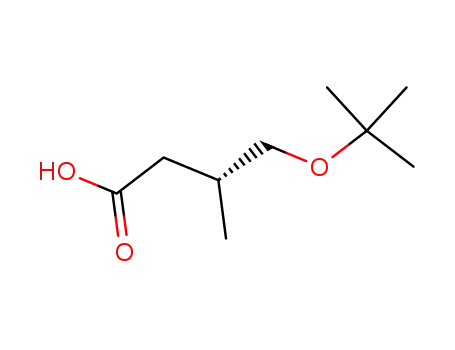 Molecular Structure of 60610-08-4 ((R)-(+)-4-tert. butoxy-3-methylbutyric acid)