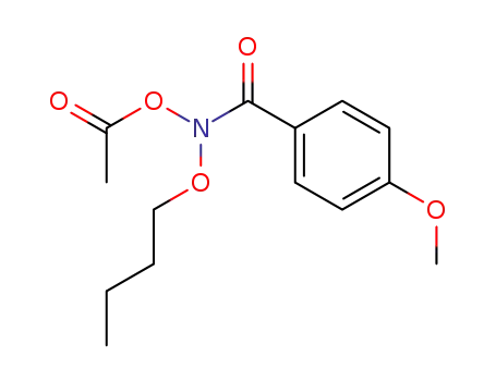 Molecular Structure of 131229-60-2 ([butoxy-(4-methoxybenzoyl)amino] acetate)