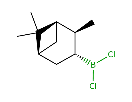 Molecular Structure of 121326-42-9 (Borane, dichloro[(1R,2S,3R,5R)-2,6,6-trimethylbicyclo[3.1.1]hept-3-yl]-)