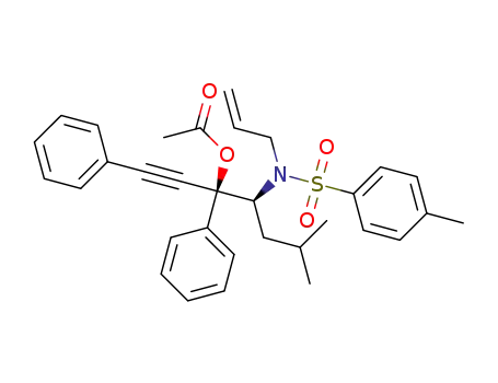 (3S,4S)-4-(N-allyl-4-methylphenylsulfonamido)-6-methyl-1,3-diphenylhept-1-yn-3-yl acetate