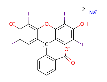 C<sub>20</sub>H<sub>7</sub>I<sub>4</sub>O<sub>5</sub><sup>(2-)</sup>*2Na<sup>(1+)</sup>