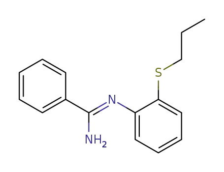 Molecular Structure of 685872-00-8 (Benzenecarboximidamide, N-[2-(propylthio)phenyl]-)