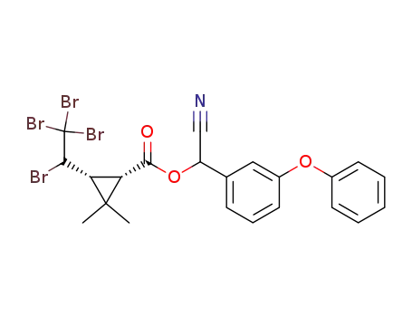 Molecular Structure of 78184-94-8 ((1R,3S)-2,2-Dimethyl-3-(1,2,2,2-tetrabromoethyl)cyclopropanecarboxylic acid (S)-α-cyano-3-phenoxybenzyl ester)
