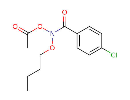 Molecular Structure of 131229-62-4 (N-(acetyloxy)-N-butoxy-4-chlorobenzamide)