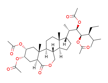 Acetic acid (1S,3aS,3bS,6aS,8S,9R,10aR,10bS,12aS)-8-acetoxy-1-((1S,2R,3R,4S)-2,3-diacetoxy-4-ethyl-1,5-dimethyl-hexyl)-10a,12a-dimethyl-6-oxo-hexadecahydro-5-oxa-benzo[3,4]cyclohepta[1,2-e]inden-9-yl ester