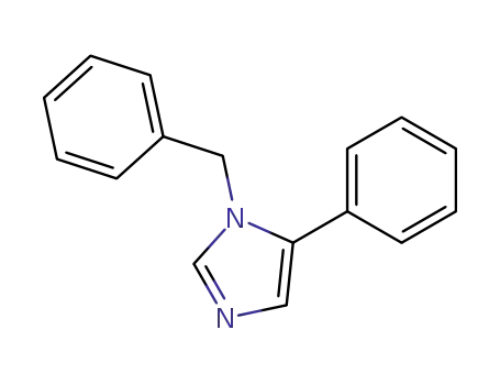 Molecular Structure of 53704-79-3 (1H-Imidazole, 5-phenyl-1-(phenylmethyl)-)