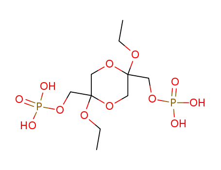 Molecular Structure of 47325-43-9 (2,5-diethoxy-p-dioxane-2,5-dimethanol-O-2<SUP>1</SUP>-O-5<SUP>1</SUP>-bisphosphate)