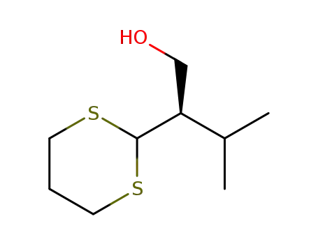 Molecular Structure of 1418453-68-5 ((R)-2-(1,3-dithian-2-yl)-3-methylbutan-1-ol)