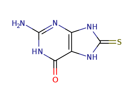 6H-Purin-6-one,2-amino-1,7,8,9-tetrahydro-8-thioxo- cas  6324-72-7