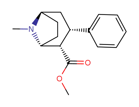 Molecular Structure of 50583-05-6 (8-Azabicyclo[3.2.1]octane-2-carboxylic acid,8-methyl-3-phenyl-,methyl ester,(1S,2R,3R,5R)- )