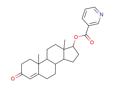 Molecular Structure of 668-56-4 (17-beta-hydroxyandrost-4-en-3-one nicotinate)