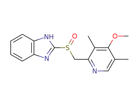 Molecular Structure of 73590-60-0 (2-[[(4-Methoxy-3,5-dimethyl-2-pyridinyl)methyl]sulfinyl]-1H-benzimidazole)
